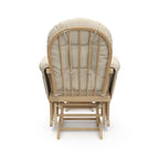 Storkcraft Premium Hoop Glider & Ottoman (Natural/Beige) — GREENGUARD Gold Certified Nursery Glider, Solid Wood Craftsmanship, Smooth-Gliding Nursery Chair and Ottoman, Award-Winning