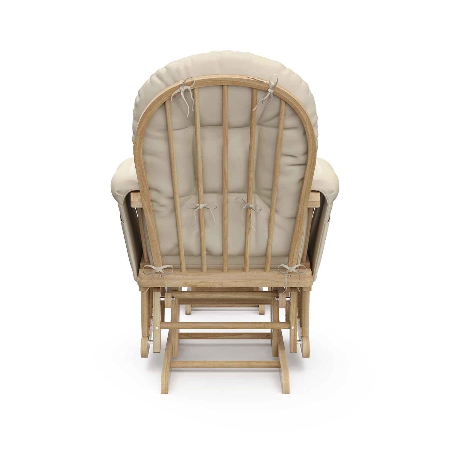 Storkcraft Premium Hoop Glider & Ottoman (Natural/Beige) — GREENGUARD Gold Certified Nursery Glider, Solid Wood Craftsmanship, Smooth-Gliding Nursery Chair and Ottoman, Award-Winning