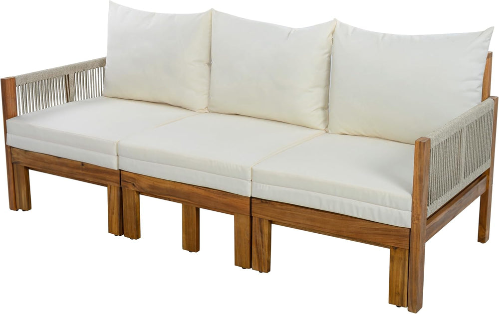 Outdoor Daybed Patio Sofa Bed 3 Seat Sunbed,Sleeper Couch for Patio, Backyard...