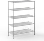 24" Deep x 54" Wide x 74" Height Wire Shelving Kit | 5-Tier | NSF Commercial Storage Rack Unit