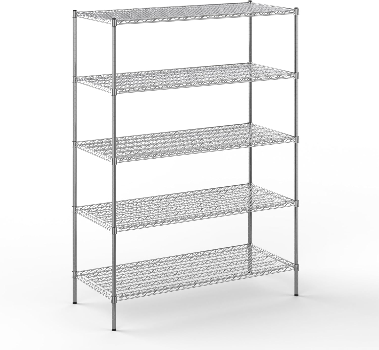 24" Deep x 54" Wide x 74" Height Wire Shelving Kit | 5-Tier | NSF Commercial Storage Rack Unit