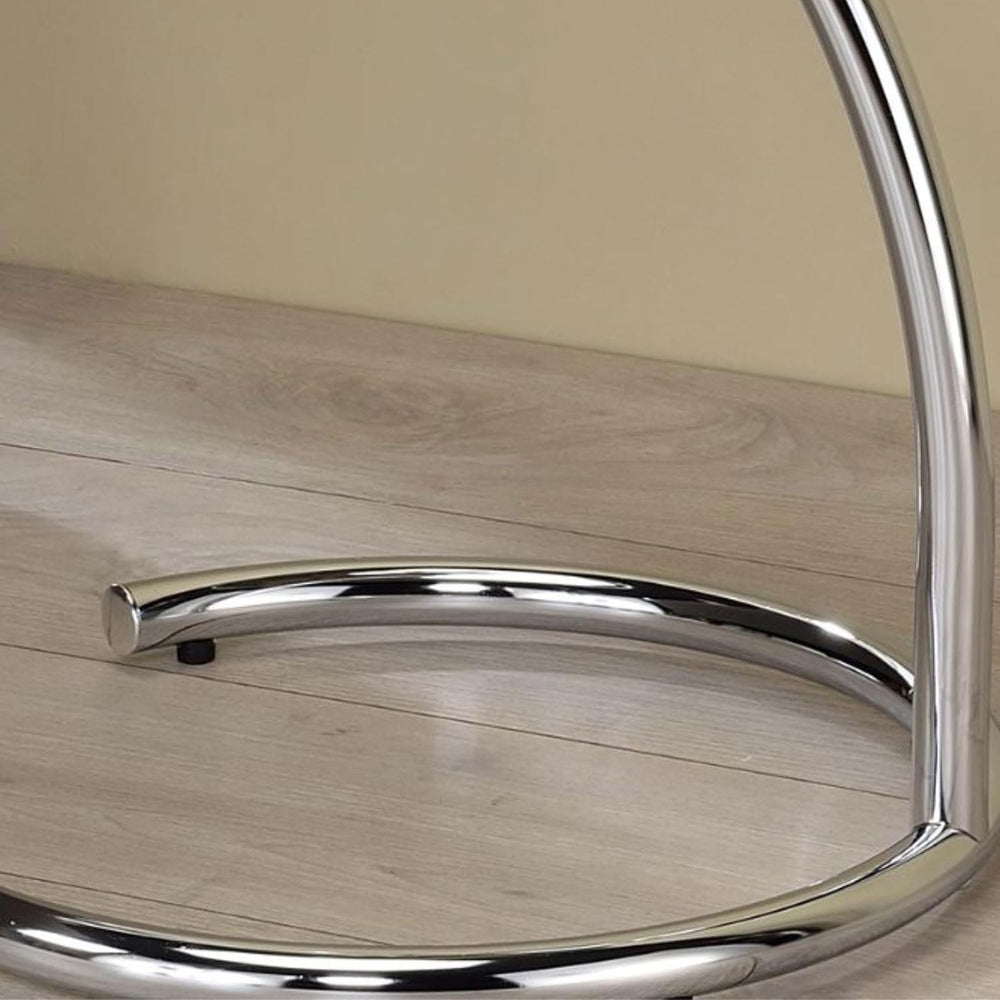 Kings Brand Furniture Leighton Round Glass End Table – Modern Metal Accent Si...