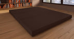 D&D Futon Furniture Queen Brown Shikibuton Trifold Foam Beds 80 x 60 x 4, Folding Foam Bed Ottoman Bench Topper Cushion for Sleepover Guest
