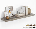 RICHFOCUS 48Inch Floating Shelves for Wall 1 Pack Shelves for Bedroom|Kitchen|Bathroom Wall Mounted Rustic Wood Floating Shelf with Invisible Brackets for Books|Storage|Decor, Grey