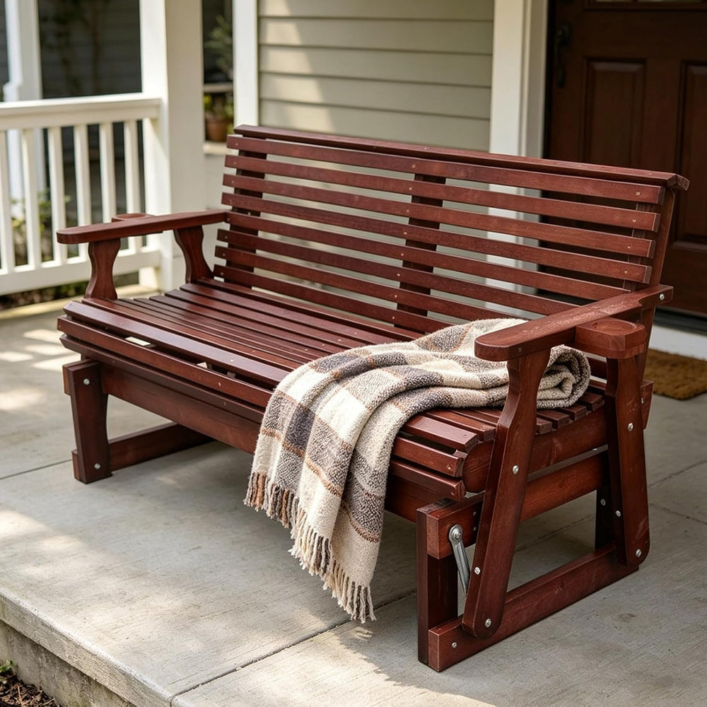 5FT Heavy Duty 800 LBS Porch Glider, Outdoor Glider Bench