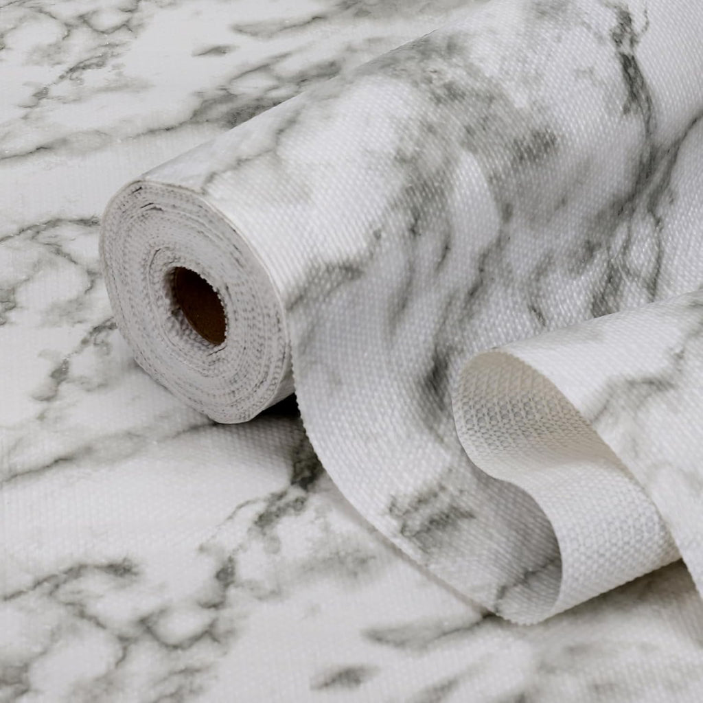 Drawer and Shelf Liner for Kitchen Cabinets, Non-Adhesive Strong Grip Thickened Cabinet Liners for Shelves, Non-Slip Mats Shelving Paper Protect Cupboard, Dresser, Pantry | Marble, 23.6" x 20FT