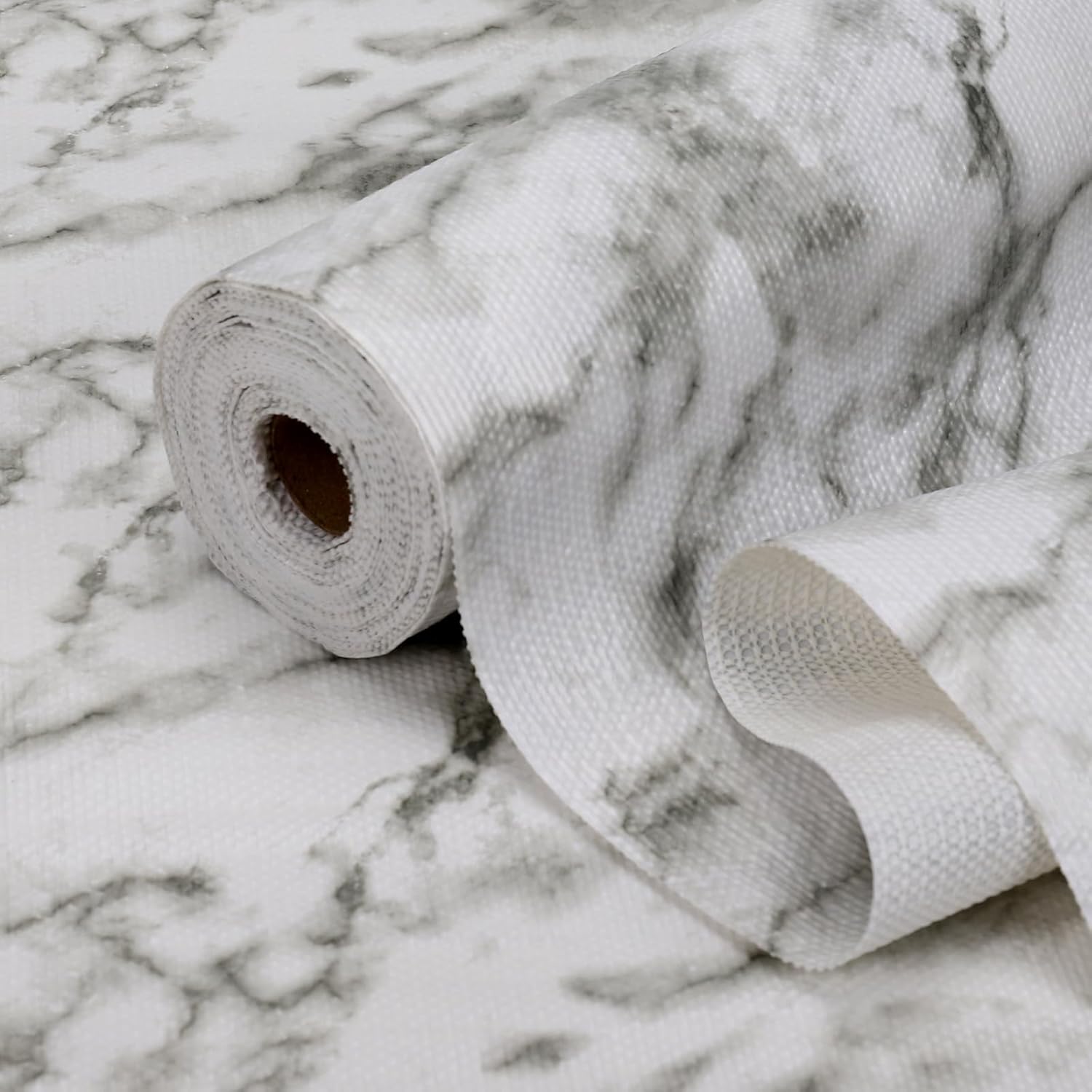 Drawer and Shelf Liner for Kitchen Cabinets, Non-Adhesive Strong Grip Thickened Cabinet Liners for Shelves, Non-Slip Mats Shelving Paper Protect Cupboard, Dresser, Pantry | Marble, 23.6" x 20FT