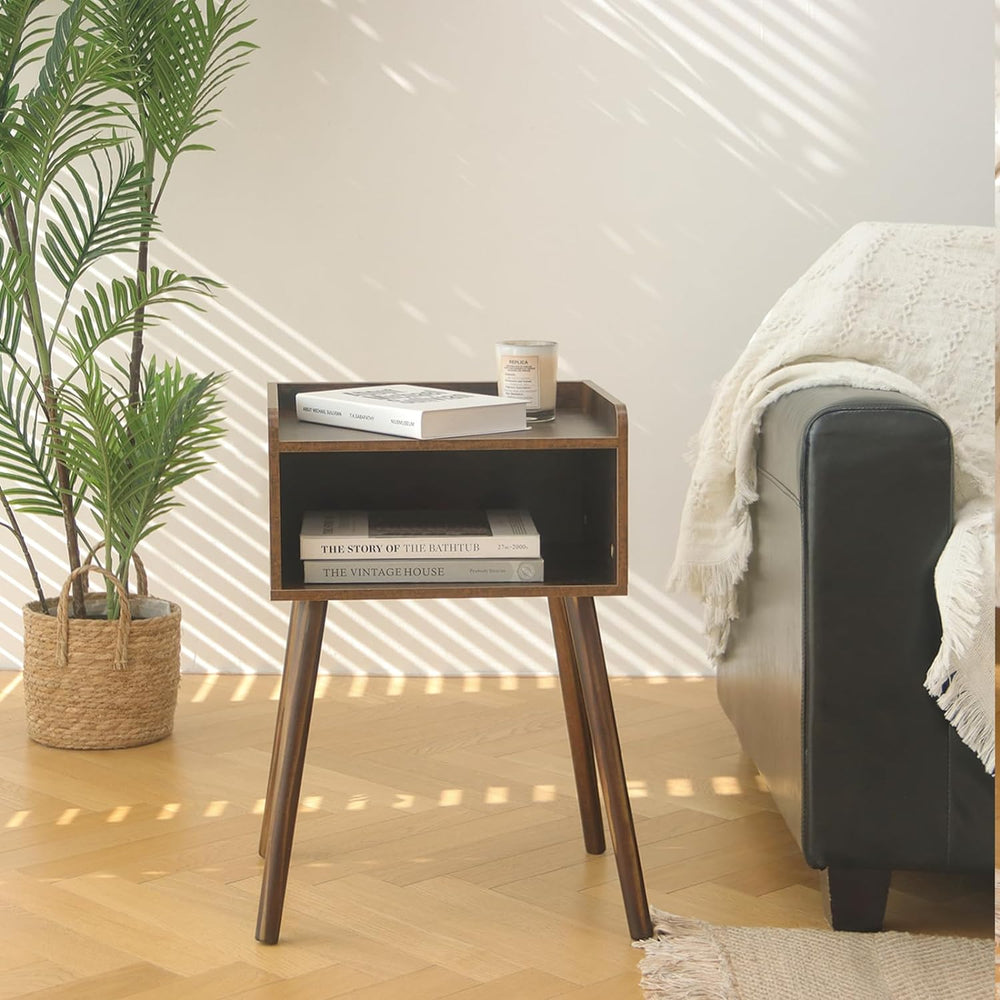 MaxSmeo Nightstand, Mid Century Modern Side Table Bedroom with Storage, Small...