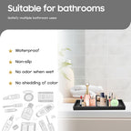 Vanity and Bathroom Tray, 15" ABS Countertop Organizer,Waterproof Vanity Tray for Toilet Tank,Perfume,Soap,Keys,Bathroom Accessories,Kitchen and Bath Trays,Non Slip Small Trays,Black