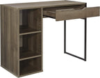 OSP Home Furnishings Ravel 40-Inch Wide Writing Desk, Grey Oak