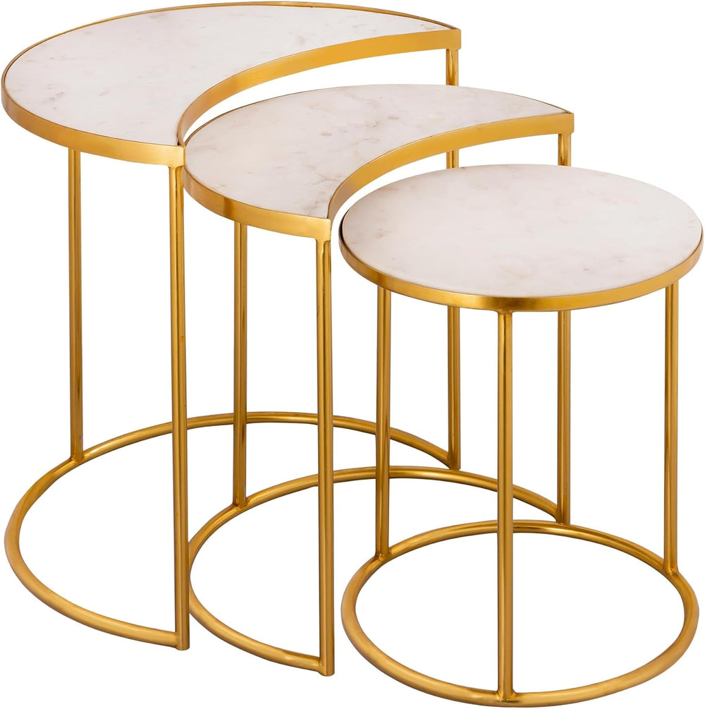 First of a Kind Side Table in Gold Iron