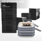 Funny Raccoon CD Case for 40 Discs, 6.1" Portable CD/DVD Storage Holder with Zipper, Protective Sleeves for Home & Travel