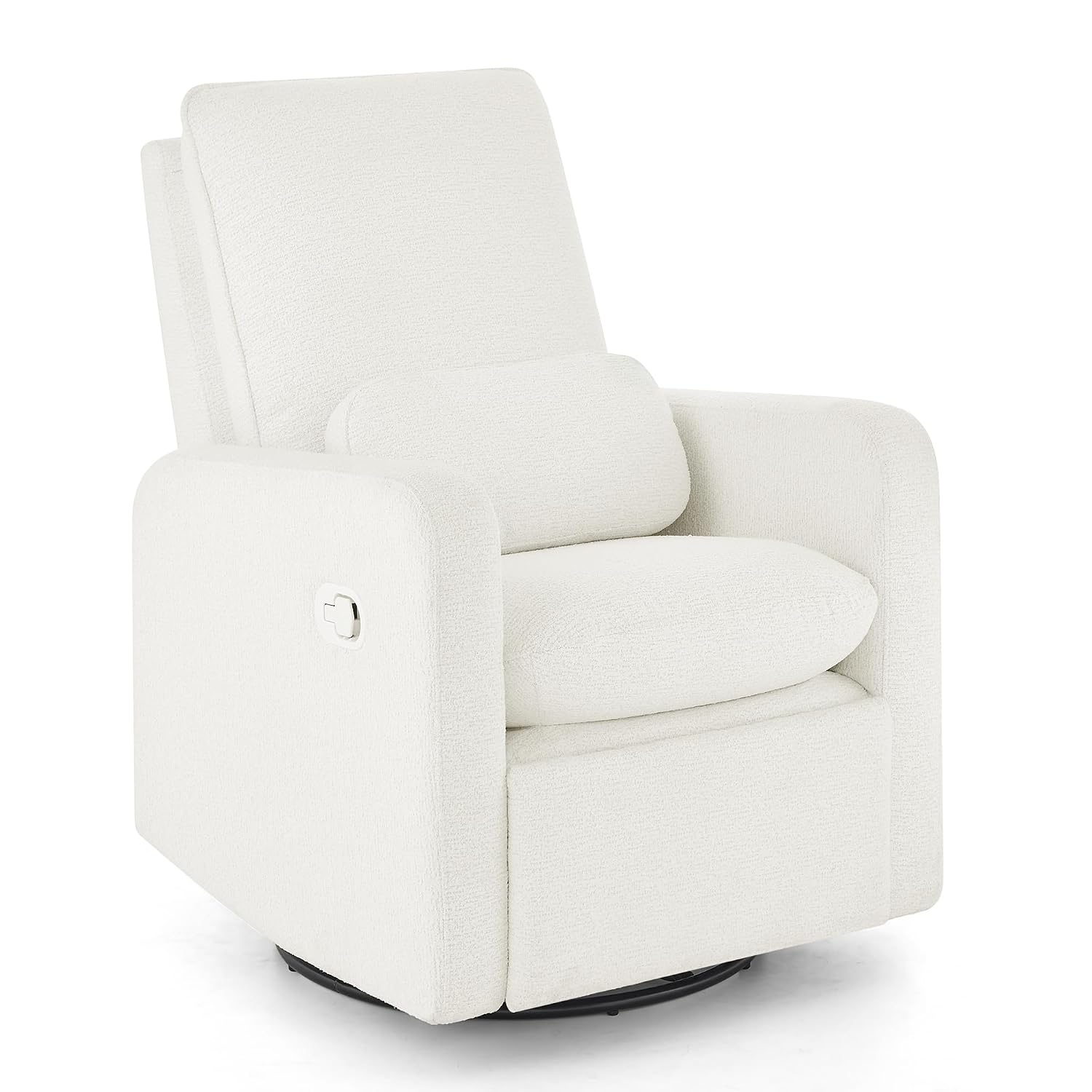 Delta Children - babyGap Cloud Recliner, Performance Fabric, White Boucle | Power Recliner with Swivel & Glide, Features Stain-Resistant Fabric, Cozy Boucle Fabric & Includes a Lumbar Pillow