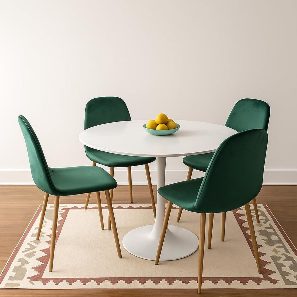 42.1" Round Dining Table Mid Century Modern Tulip Table Kitchen Dining T...