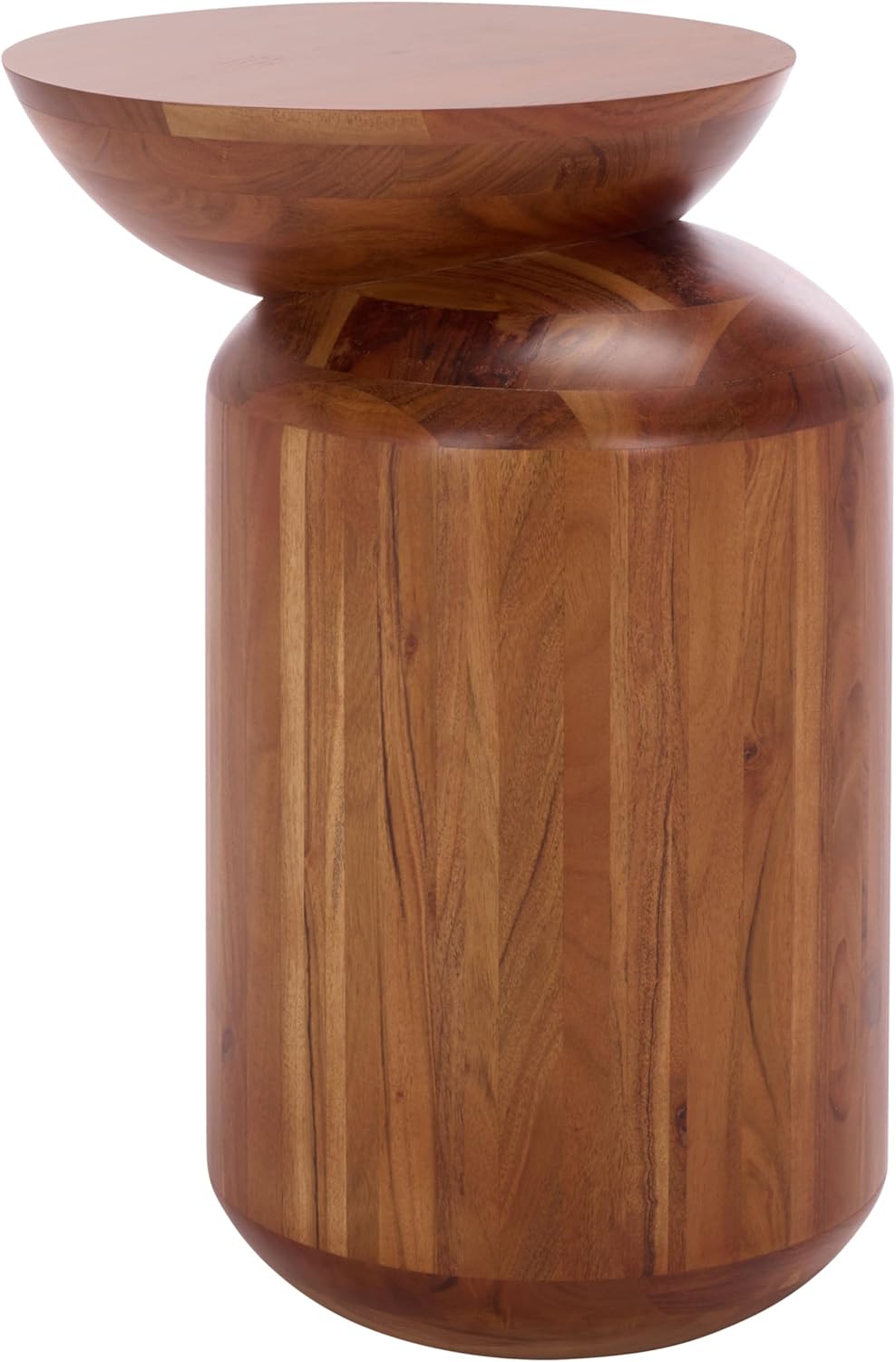 SAFAVIEH Home Collection - Masew Solid Wood Accent Table with Sculptural Stac...