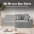 Homall Sectional Couches for Living Room, Modern Boneless Couch with Deep Seat, Upholstered Cloud Sofa, No Assembly Required (Grey, L Shaped Sofa)
