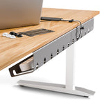 PAMO Cable Management Under Desk for Easy mounting Under-Table I Set of 2 - with 10X Cable Ties I Desk Organizer for Office/Home Office Table Thoughtful Cable Tray Holder
