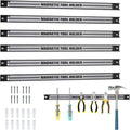 Goplus 6PCS 18" Magnetic Tool Holder, Wall Mounted 176LBS Capacity Magnetic Tool Organizer, Heavy Duty Metal Tool Rack, Tool Magnet Bar, Magnetic Tool Holder Strip for Garage Workshop