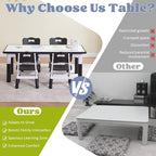 Kids Table and 4 Chairs Set, Height Adjustable Toddler Table and Chair Set, Toddler Desk with Graffiti Desktop & Non-Slip Legs, Children Activity Table for Daycare, Classroom (Black)