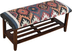 LR Home Red Handmade Upholstered Bench for Bedroom End of Bed | Accent Bench for Entryway, Foyer, Living Room, Mudroom, Hallway or Seating | Long Rectangle Storage Bench | 40" W x 16" D x 18" H