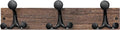 SKOLOO 17-Inch Wood Burnt Coat Rack Wall Mount with 3 Triple Hooks - Ideal for Family Entrances, Classrooms, and Pet Supplies Storage - Perfect Coat Hooks for Wall