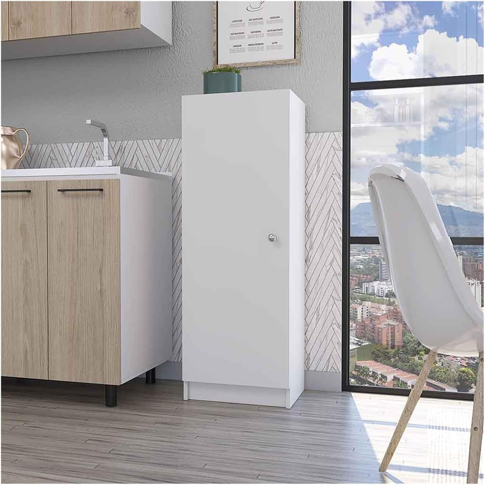 Single Door Pantry, Four Shelves, Small Size, Ample Storage Space,for Kitchen