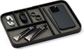 Nordik Leather Valet Tray - Large EDC Tray - Pebble Black (11.8 x 7.9 in) | Premium Vegan Leather with Two-Toned Design, Includes Five Compartments, Giftable, Catchall Tray for Keys Watch and Jewellery