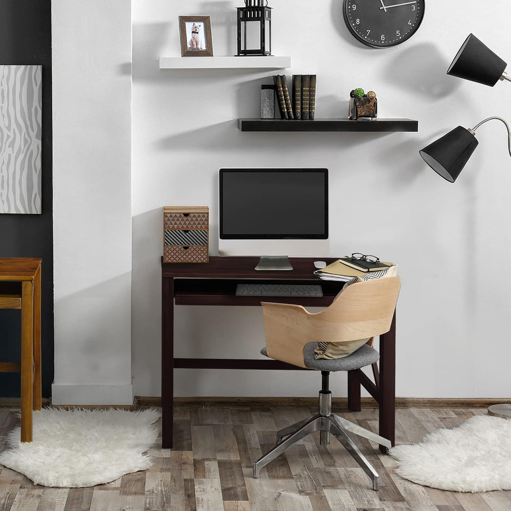 Casual Home Montego Folding Desk with Pull-Out Tray-Espresso