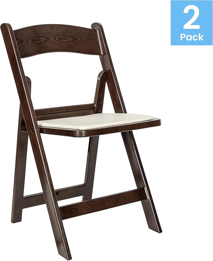 Flash Furniture Hercules Commercial Indoor/Outdoor Folding Event Chair, Wood ...