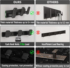 Coat Rack Wall Mount Coat Hooks - Black Hook Rack with 3 Hooks Aluminum Wall Rack Hooks for Hanging Coat Hat Bag Towel Hanger Rustproof Coat Holder