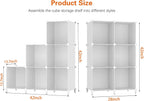 Stackable Closet Organizers and Storage 6 Cube Storage Organizer Closet Organizer for Bathroom Closet Storage for Wardrobe