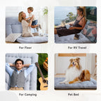 Japanese Floor Mattress, 3.5" Thicken Futon Mattress Tatami Mat, High Density Foam Support for Adult Kids Sleep, Portable Futon Sofa Bed for Camping, Pet Mat, Twin 80"x 39"（Silver Gray）