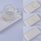 2 Pcs Water Absorbing Stone Trays, Kitchen/Bathroom Sink Soap Dish, Diatomite Tray Used for Hand Soap & Cosmetic Bottles in The Modern Home, 3.15" W x 6.3" L, White