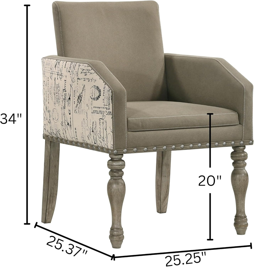 Roundhill Furniture Birmingham Dining Set, One Size, Driftwood Finish