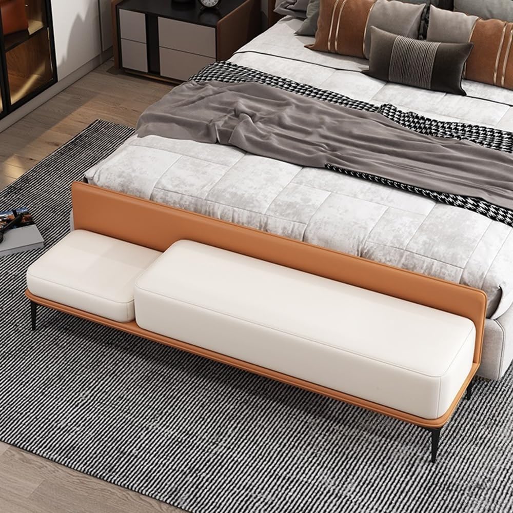 Modern Bed End Stool Modern Bedside Bench Bedroom Entrance Shoe Long Sofa Ent...