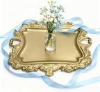 1 Pack Vintage Gold Jewelry Dish Brushed Gold Jewelry Trays ideal for holding jewelry rings and small trinkets.