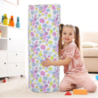 Stuffed Animal Storage Bean Bag Chair Cover (No Filler), Cylinder Plush Toy Storage Stuff and Sit Seat for Kids Boys and Girls, Canvas Large Soft Sit & Play Sofa with YKK Zipper