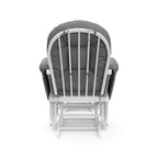 Storkcraft Premium Hoop Glider & Ottoman (White/Gray) — GREENGUARD Gold Certified Nursery Glider, Solid Wood Craftsmanship, Smooth-Gliding, Award-Winning