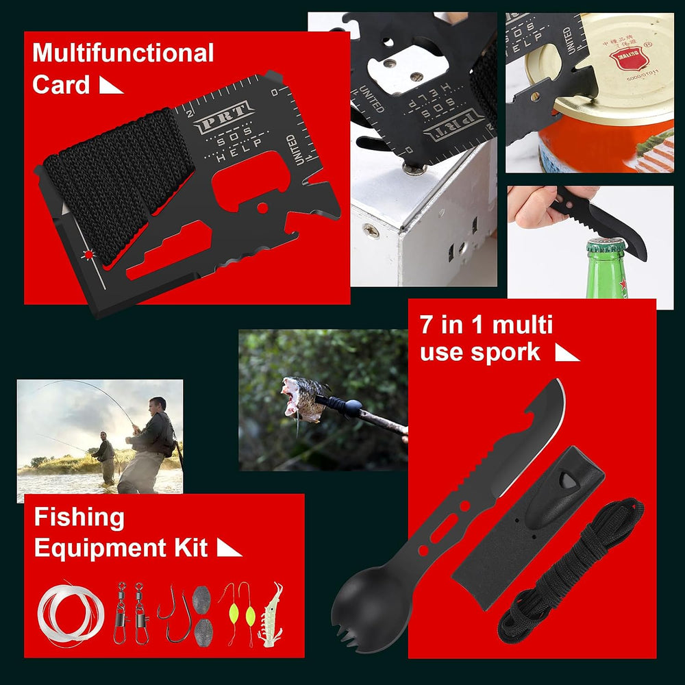 PIXATO Survival Kits, Survival Gear and Equipment 116-in-1, Emergency Kit wit...