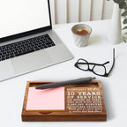 10th Work Anniversary Sticky Note Holder, Thank You Appreciation 10 Year Work Anniversary Decor Gifts for Women, Employee, Him, Her, Happy 10th Work Anniversary Self-Stick Note Pad Holders GSH32