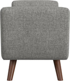 HomePop Modern Storage Bench with Wood Legs Home Décor|Bench with Storage for Living Room & Bedroom - Gray Woven