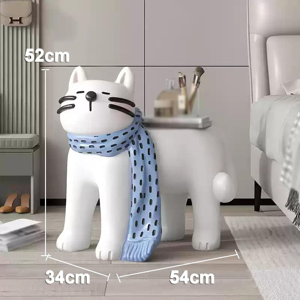 AETVRNI Adorable Cat-Shaped Side Table, 21" Lx13 Wx20 H,Animal-Shaped Re...
