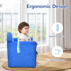 INFANS Kids Sofa, Toddler Armchair Chair with Sturdy Wood Construction Cartoon Pattern, Upholstered Children Armrest Couch for Nursery Kindergarten Playroom Preschool, Gift for Boys Girls
