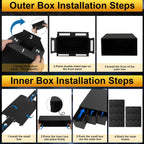 Trading Card Storage Box, Includes 21-600 CT Boxes & Card Dividers, + Trading Card Organizer for Collectible Card Games, for TCG, MTG, PTCG, Baseball Cards, with Labels & Tapes