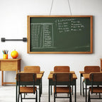Classroom Wall Mounted Headphone Storage Rod, 2 Headphone Storage Rods with 4 Adhesive Hooks for Placing School Headphones