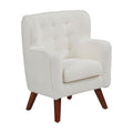 ECR4Kids Mila Sherpa Toddler Arm Chair with Removable Wooden Legs, Kids Furniture, White | Durable wood frame & high-density foam, 1-5 years, 60 lb capacity, soft sherpa fabric, gently curved back, adjustable glides