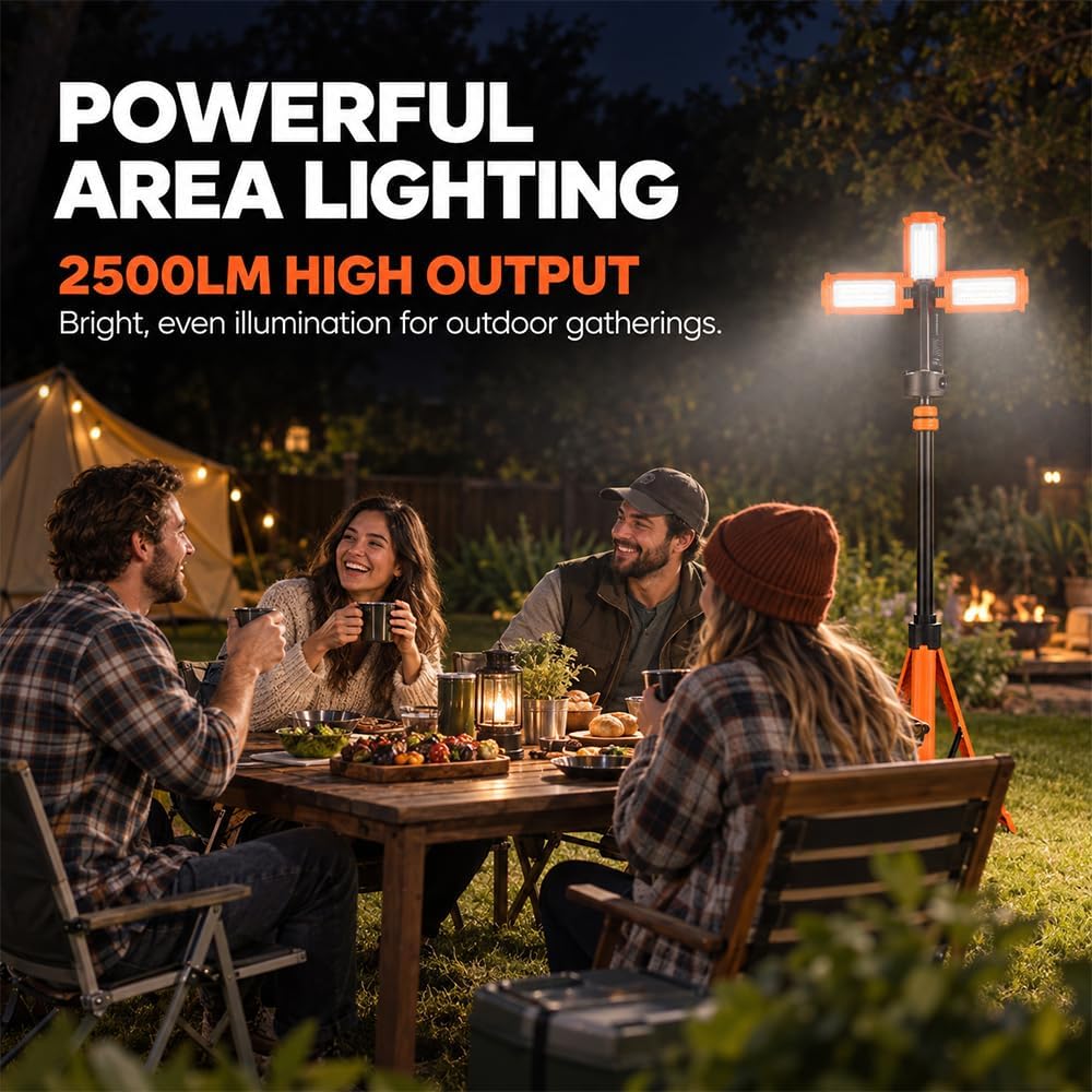 15000 mAh Camping Light with Stand Work Light Camp Lanterns