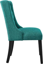 Modway Baronet Button-Tufted Fabric Parsons Dining Chair in Teal