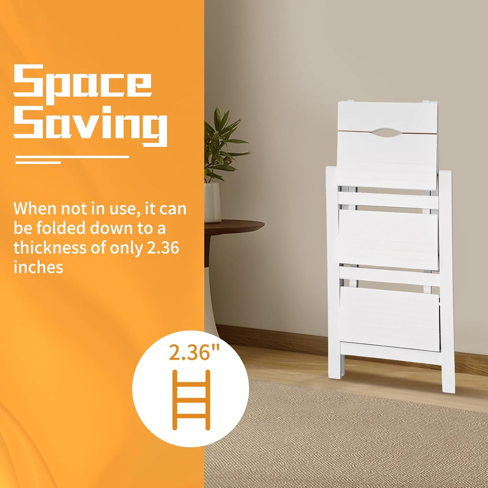 3-Step Ladder Chair Folding Step Stool Chair 22.44" L x 16.33" W x ...