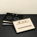 Oirlv Black Velvet Jewelry Display Tray 9.84"x7.09" | Black Velvet Tray, Soft Plush Surface, Elegant Black Finish, Perfect for Jewelry Display and Organization